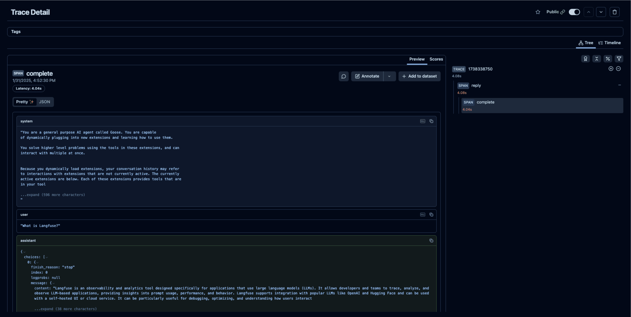 Goose trace in Litefuse