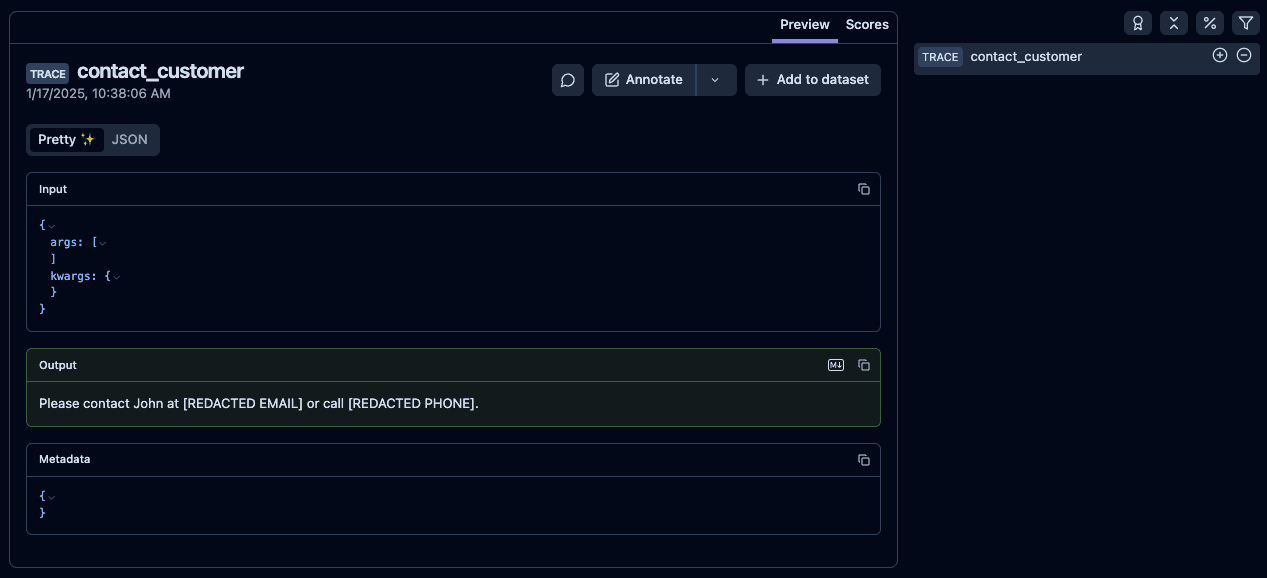 Redacted trace in Litefuse 3