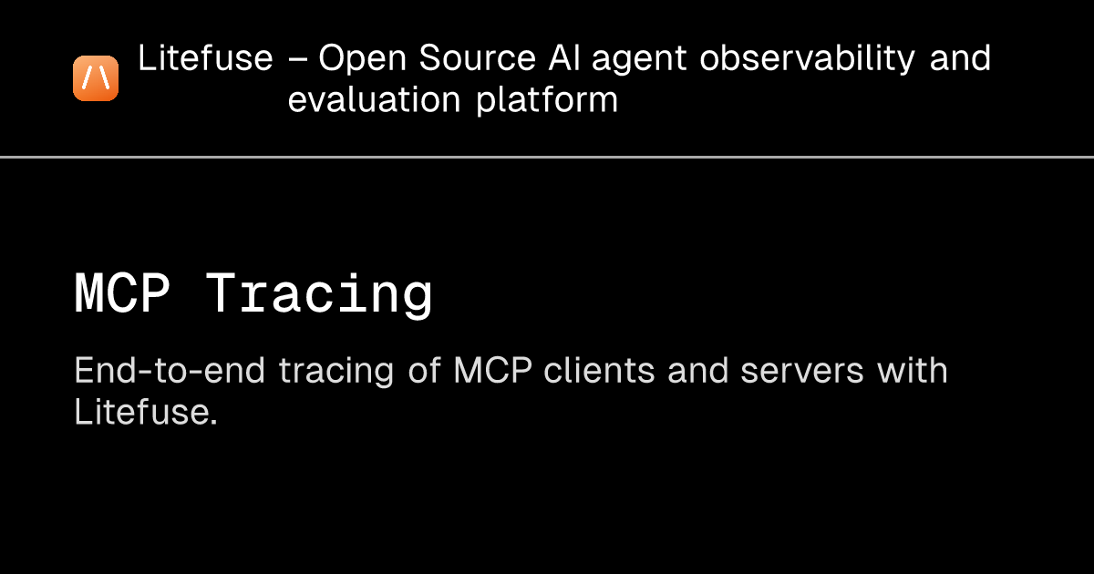 MCP Tracing - Litefuse
