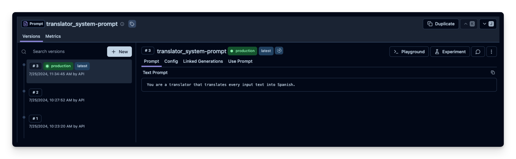 View prompt in Litefuse UI