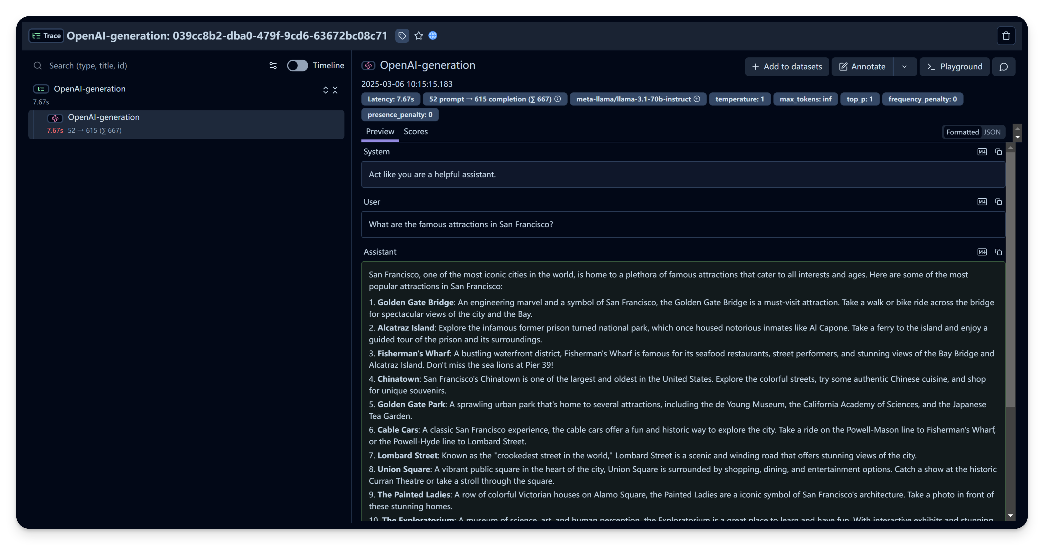 Litefuse Trace Example