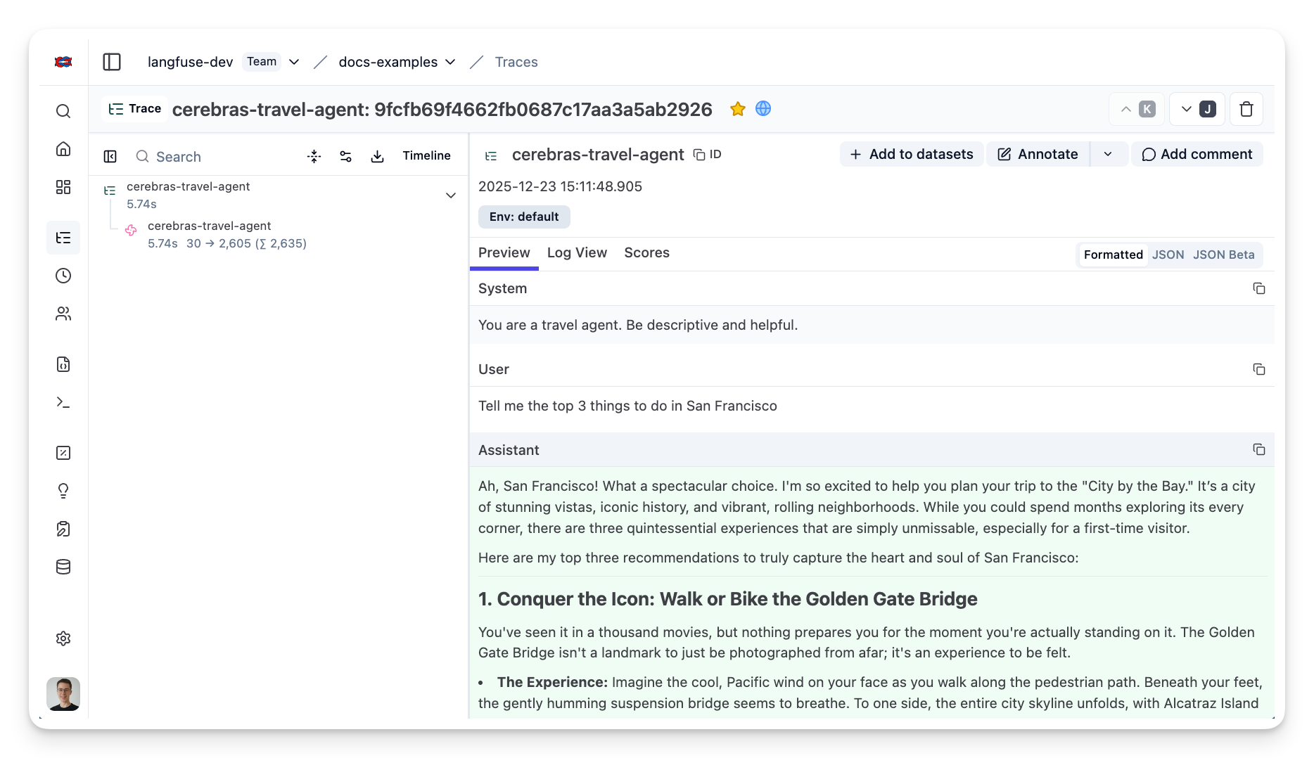Litefuse Trace Example