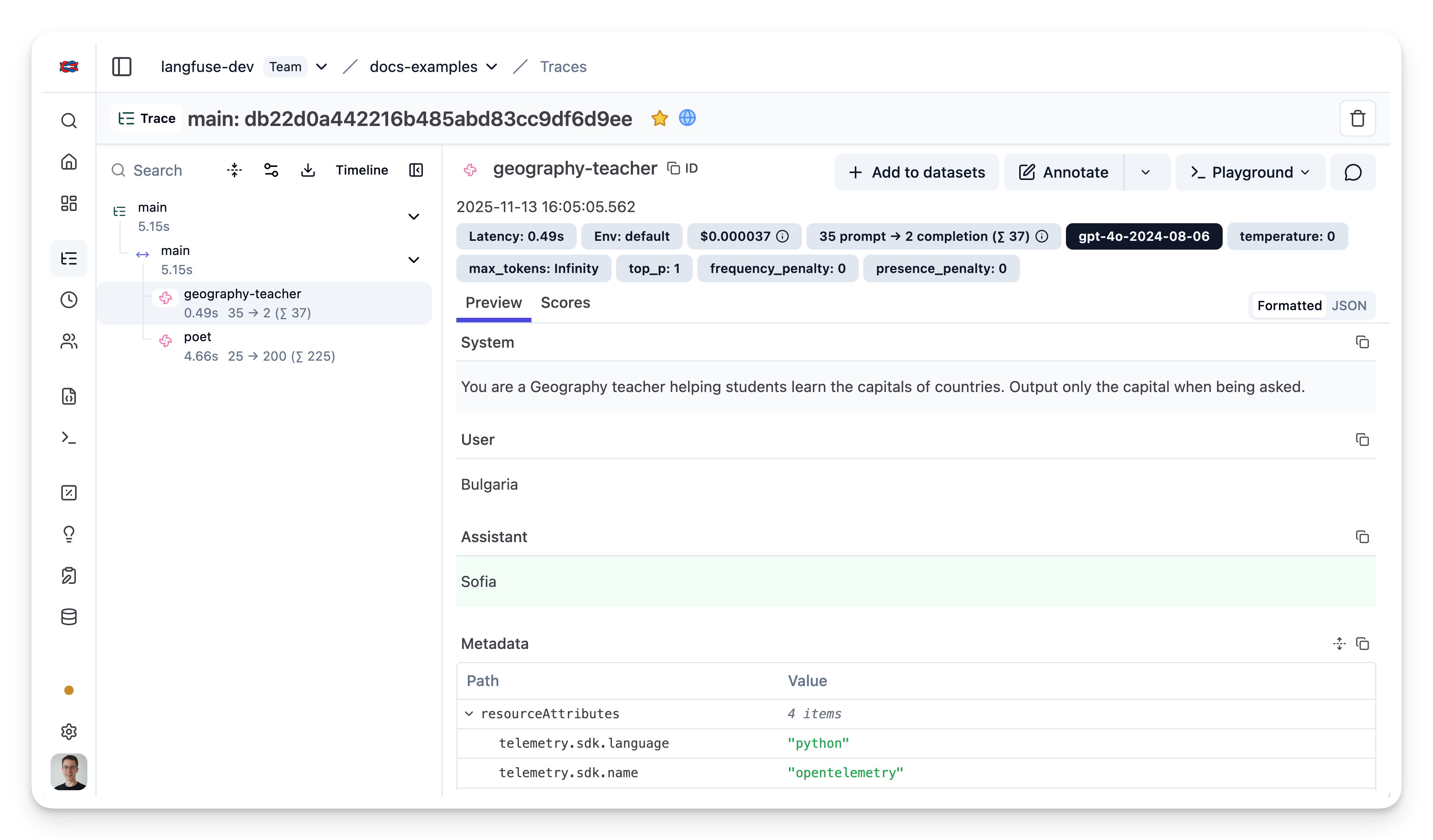 Trace with multiple OpenAI calls