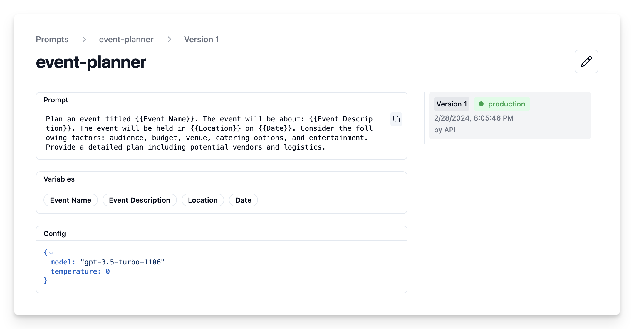 Created prompt in Litefuse UI